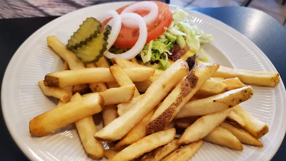 Bacon Cheeseburger and Fries