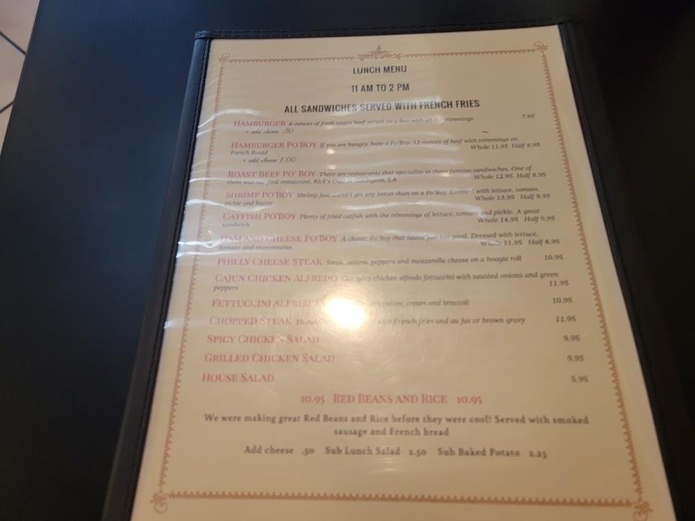 Rick's Crossroads Grill Menu image 1